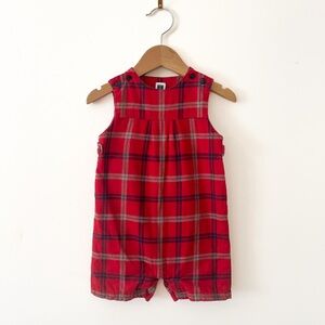 JANIE & JACK EUC Boys Classic Christmas Plaid Jon Jon